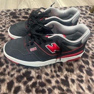 New Balance Black and Red Athletic Sneakers